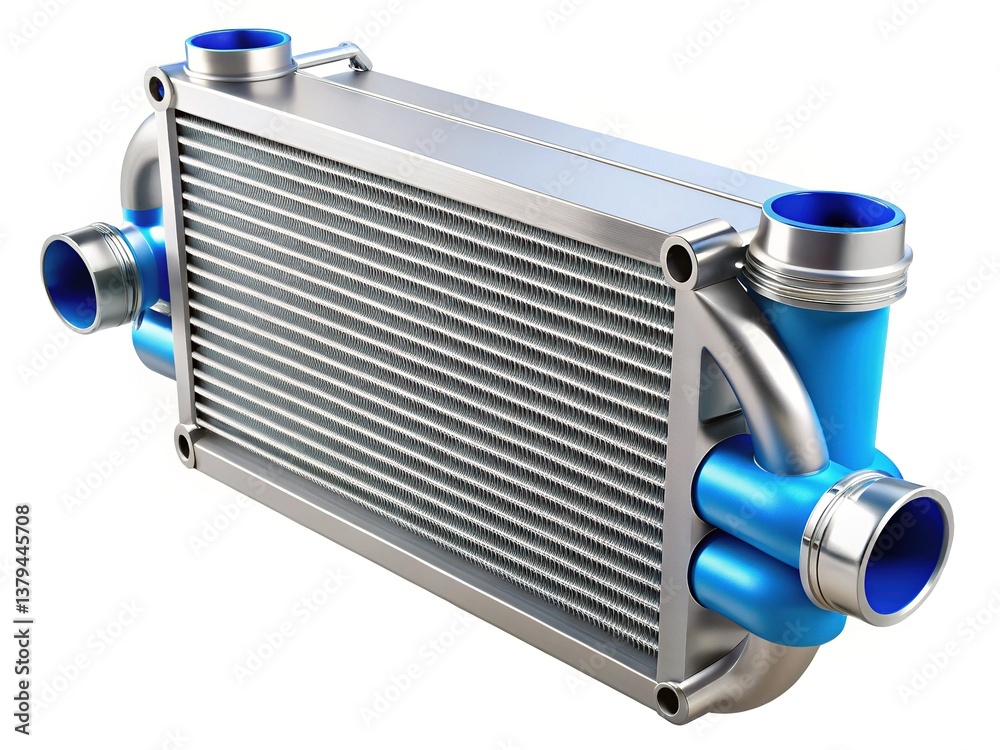 Fototapeta premium Air to Water Intercooler Diagram - Engineering Design