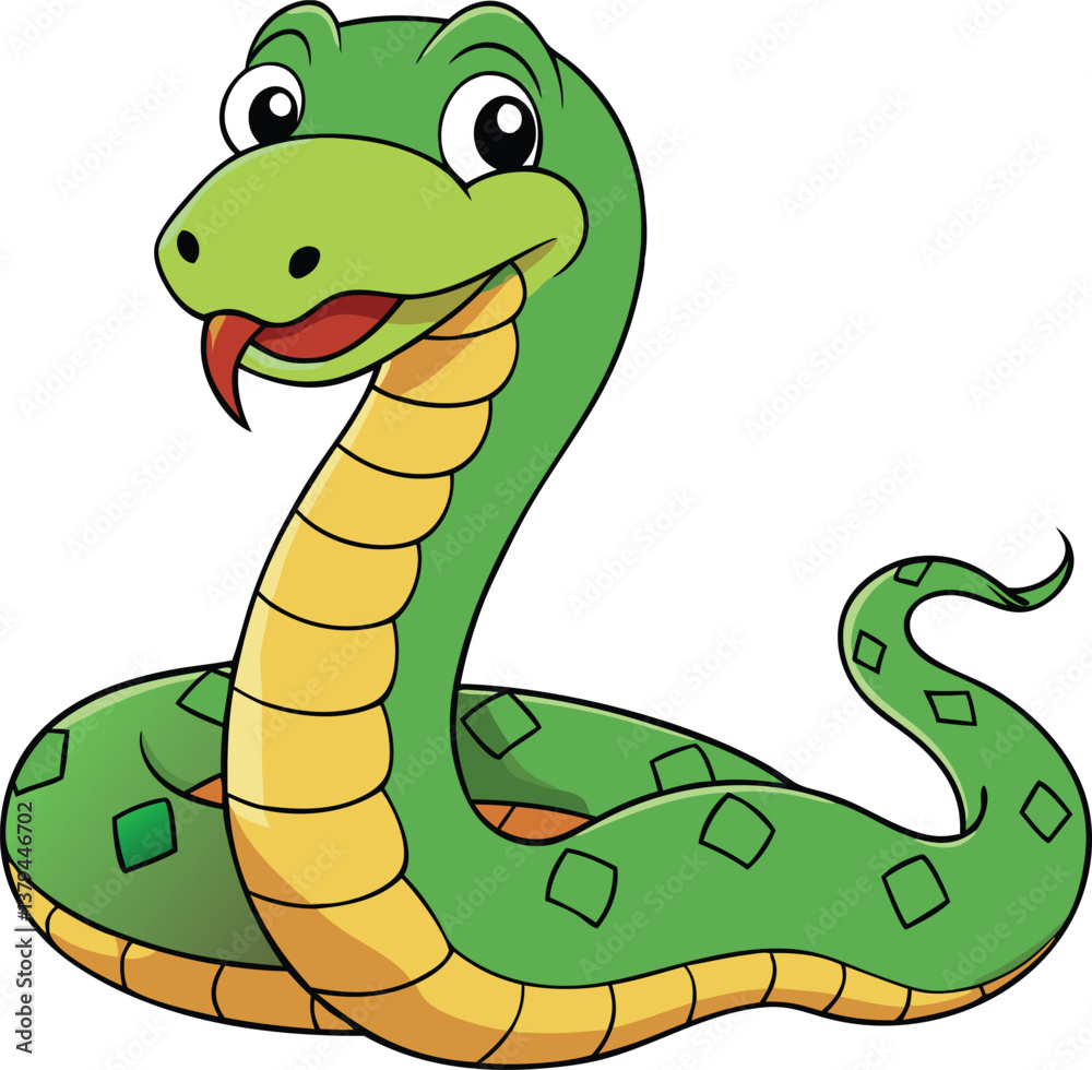 Fototapeta premium snake cartoon vector art