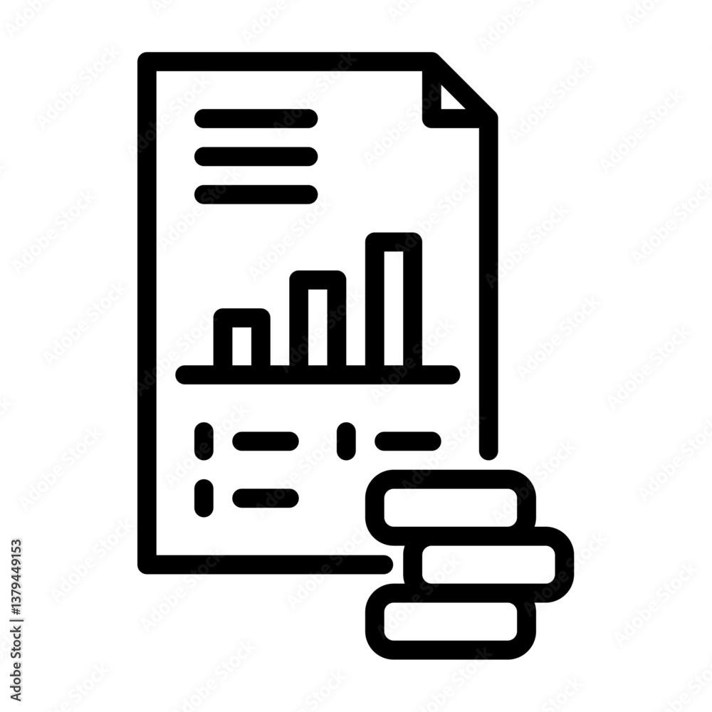 data outline icon. data black line illustration. data outline icon. data black line illustration.