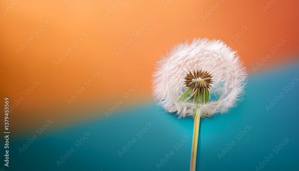 Obraz premium dandelion on colorful background