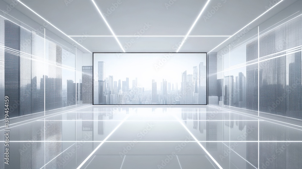 Modern Futuristic Cityscape View Modern Futuristic Cityscape View