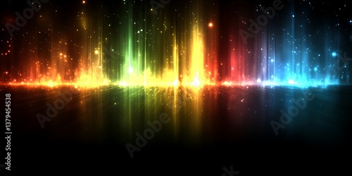 Rainbow Light Abstract Background.