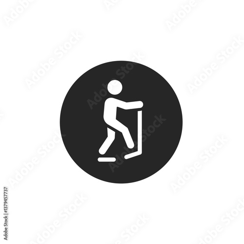 Elliptical Trainer Filled Circle Icon