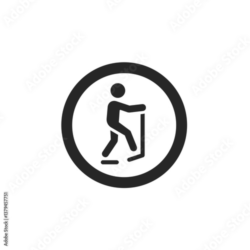 Elliptical Trainer Circle Icon
