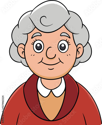old a women cartoon vector art