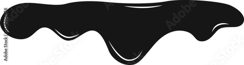 Thick black tar dripping downward in a slow-moving pattern.