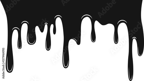 Irregular oil glob shape with a thick, dripping liquid effect.