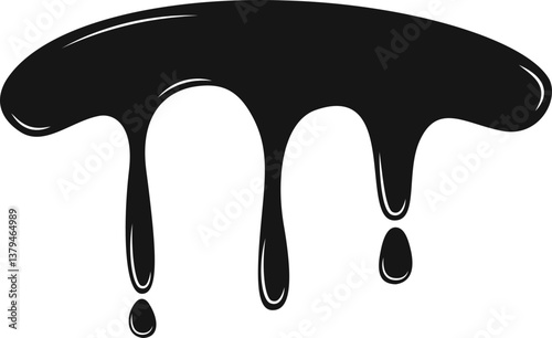 Dynamic oil splash with scattered fluid drops.