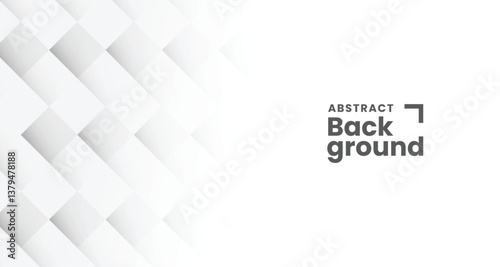 Abstract white gray background with text space and geometric pattern for company brochure banner