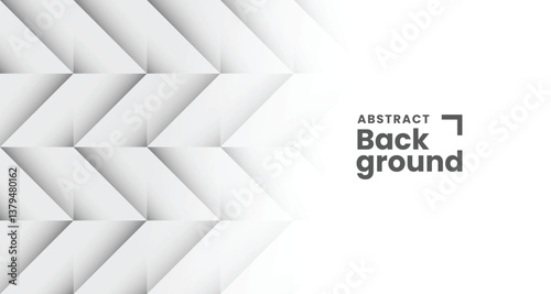 Abstract white gray background with text space and geometric pattern for company brochure banner