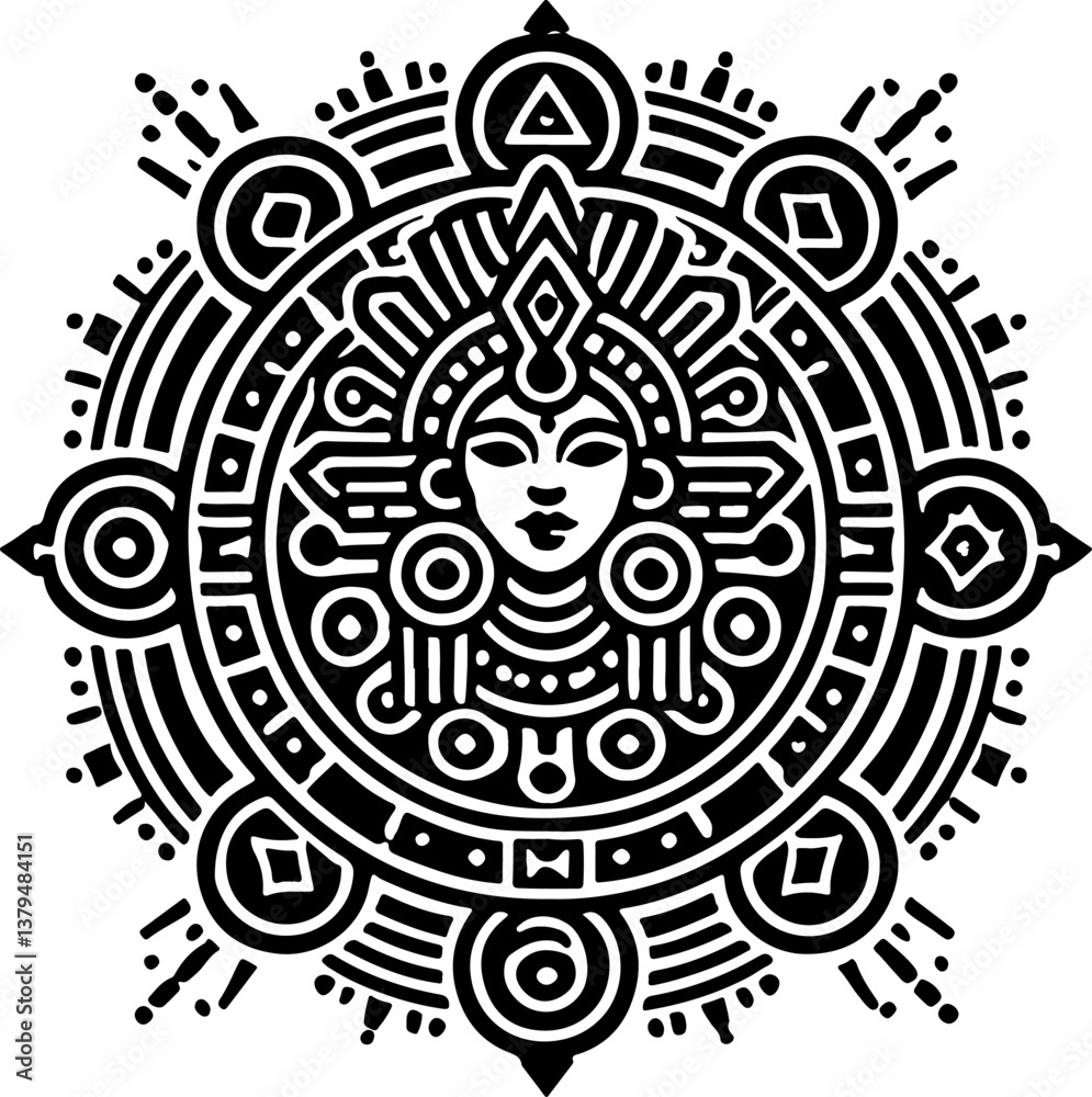 sketch vector illustration silhouette design icon logo symbol tribal custom rosette mandala style ethnic traditional vintage sketch vector illustration silhouette design icon logo symbol tribal custom rosette mandala style ethnic traditional vintage