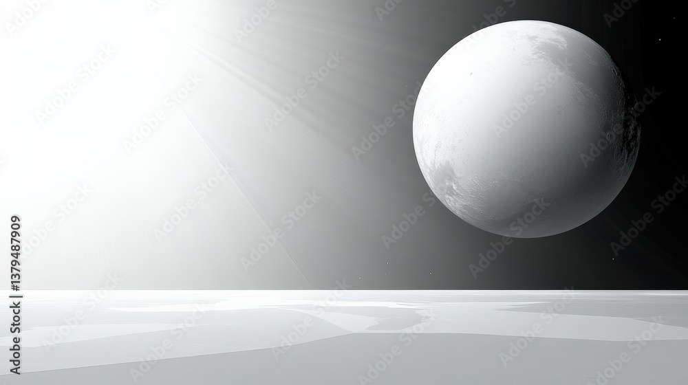 Monochromatic Space Planet Landscape Monochromatic Space Planet Landscape