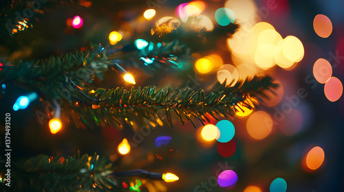 christmas, tree, lights, light, holiday, decoration, xmas, celebration, blur, winter, gold, bokeh, bright, christmas tree, new year, ornament, shiny, year, blurred, new, shine, night, color, ball, par