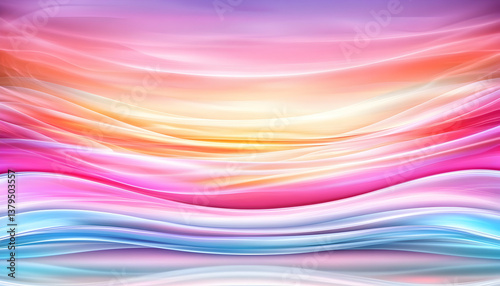 Wallpaper Mural Abstract colorful waves, vibrant pastel hues, flowing design, luminous glow Torontodigital.ca