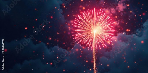 Colors explode in mid air as fireworks burst into thousands of stars and sparks, aerial, light show
