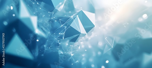 background for an information technology company or background with blue triangles,

