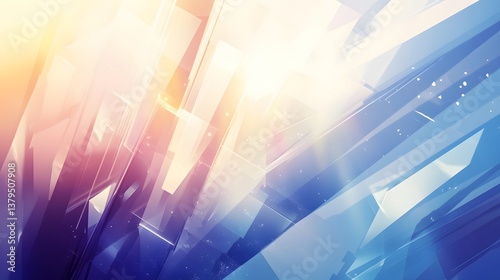 background for an information technology company or background with blue triangles   