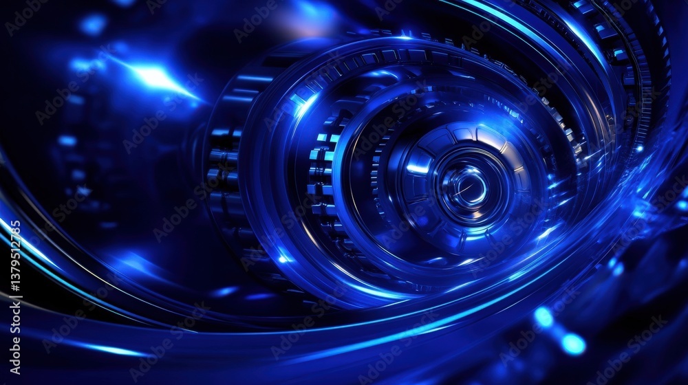 Abstract Technological Gears Design Abstract Technological Gears Design