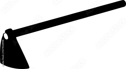 Hoe Silhouette – Traditional Farming Tool Vector Icon