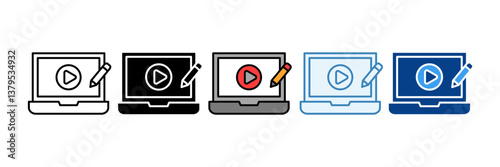 Content Marketing  Icon Set Multiple Style Collection
