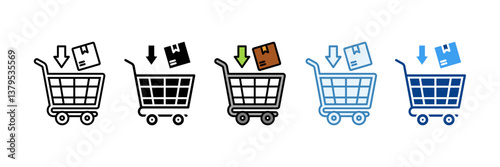E-Commerce  Icon Set Multiple Style Collection