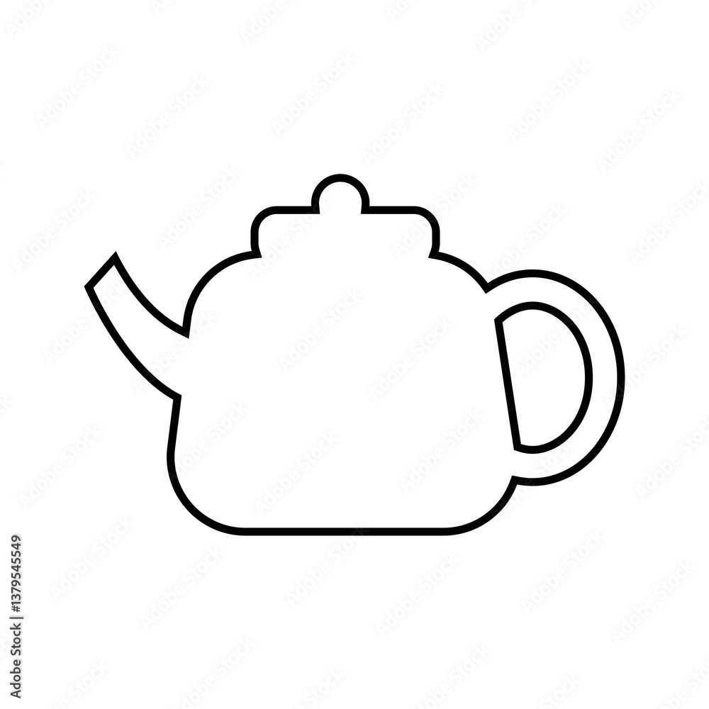 Obraz premium ティーポット 線