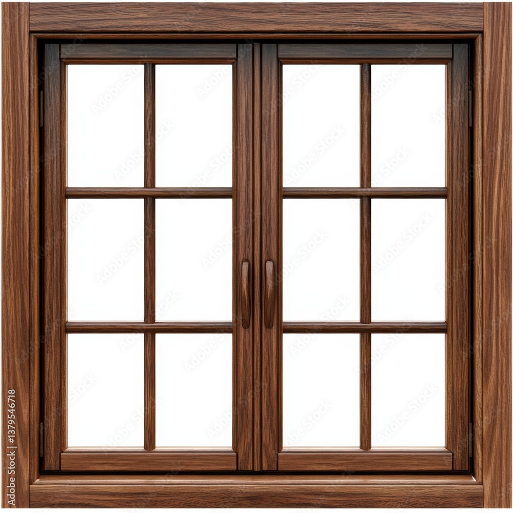 Rustic wooden window frame with beautiful natural light filtering through and casting charming shadows inside Rustic wooden window frame with beautiful natural light filtering through and casting charming shadows inside