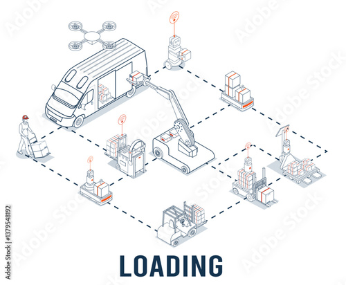 Warehouse efficiency is increased through the use of AGVs for the automated loading of products.