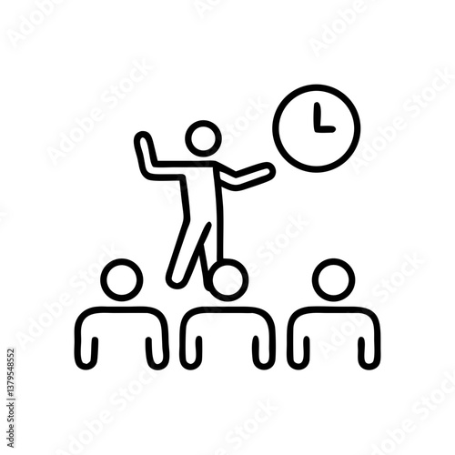 Trainer leading a fitness class with a focus on time management