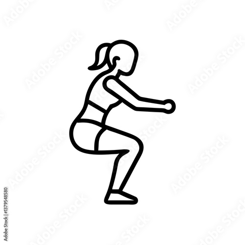 Woman performing squat jumps in a gym workout