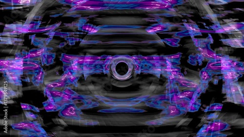 VJ アブストラクト ノイズ テクノ シンプル 白黒 紫 [ループ対応] [別Verあり]