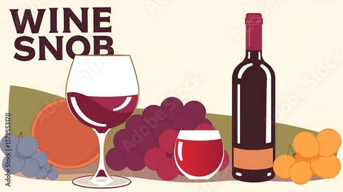 Wine Snob Vector Icon