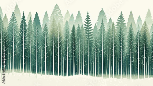 Soft Forest luminescence isolated watercolor vector illustration svg
