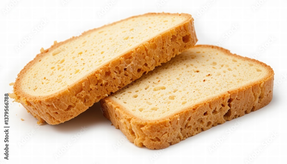 Two slices of freshly cut bread perfectly placed together showcasing their soft texture and crust Two slices of freshly cut bread perfectly placed together showcasing their soft texture and crust