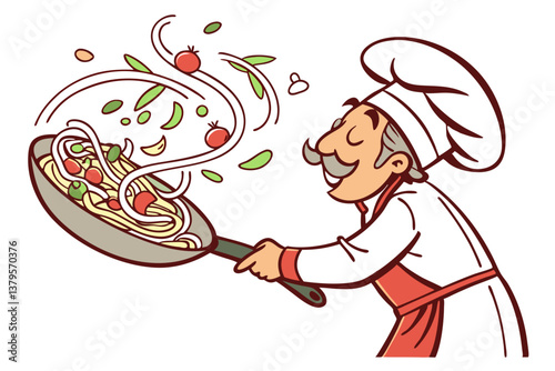 chef with a pan