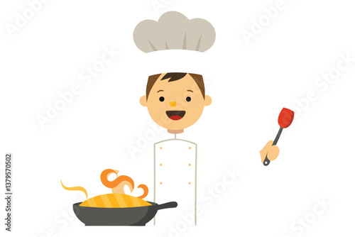 chef with a pan
