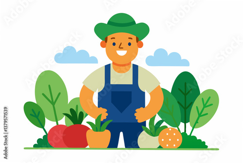 farmer with a basket of vegetables