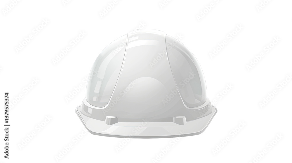 Safety First: A pristine, white hard hat, essential for construction and industrial safety, stands as a symbol of protection and diligence. Safety First: A pristine, white hard hat, essential for construction and industrial safety, stands as a symbol of protection and diligence.