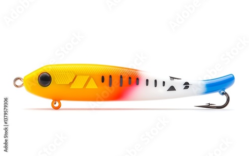 Colorful Fishing Lure Isolated photo