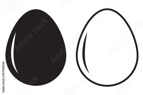 Easter egg icon. Easter day festival. Vector illustration, Egg Hunt Line Icon, decoration egg sign, vector graphics, a linear pattern on a white background