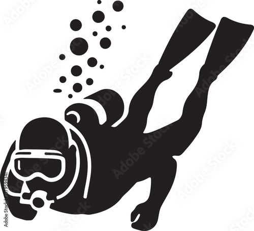 isolated Scuba Diver  Vector,Scuba Diver  Silhouette,Scuba Diver  icon set, Scuba Diver  symbol ,black Scuba Diver  Vector illustration, Vector Graphic, EPS 10 
