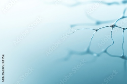 abstract representation of neural networks with interweaving lines and nodes on clean minimalistic backdrop