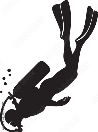 isolated Scuba Diver  Vector,Scuba Diver  Silhouette,Scuba Diver  icon set, Scuba Diver  symbol ,black Scuba Diver  Vector illustration, Vector Graphic, EPS 10 
