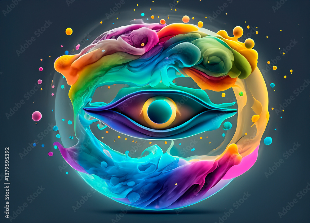 Soothing soundscape fluid emotional balance asmr harmony Generated image