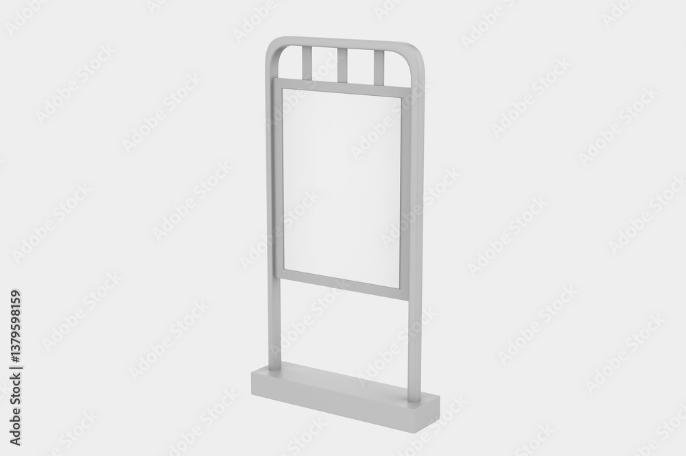 Promotional Stand Mockup Isolated On White Background. 3d illustration Promotional Stand Mockup Isolated On White Background. 3d illustration