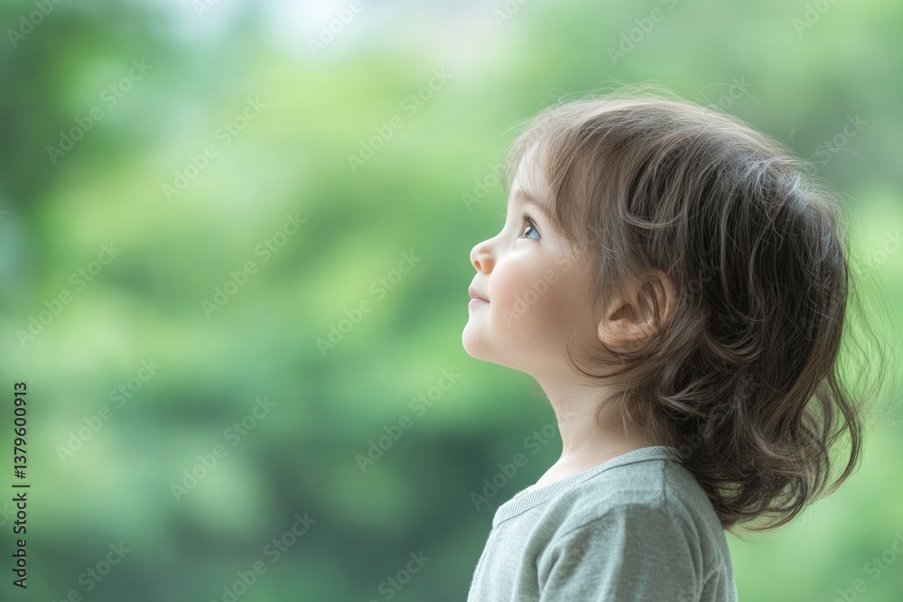 capture serene moment of child face turned slightly against blurred background symbolizing bond celebrated on global capture serene moment of child face turned slightly against blurred background symbolizing bond celebrated on global