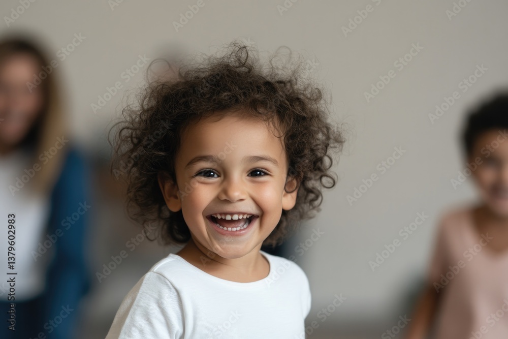 capture essence of international children day with playful children in focus blurred adults in background capture essence of international children day with playful children in focus blurred adults in background