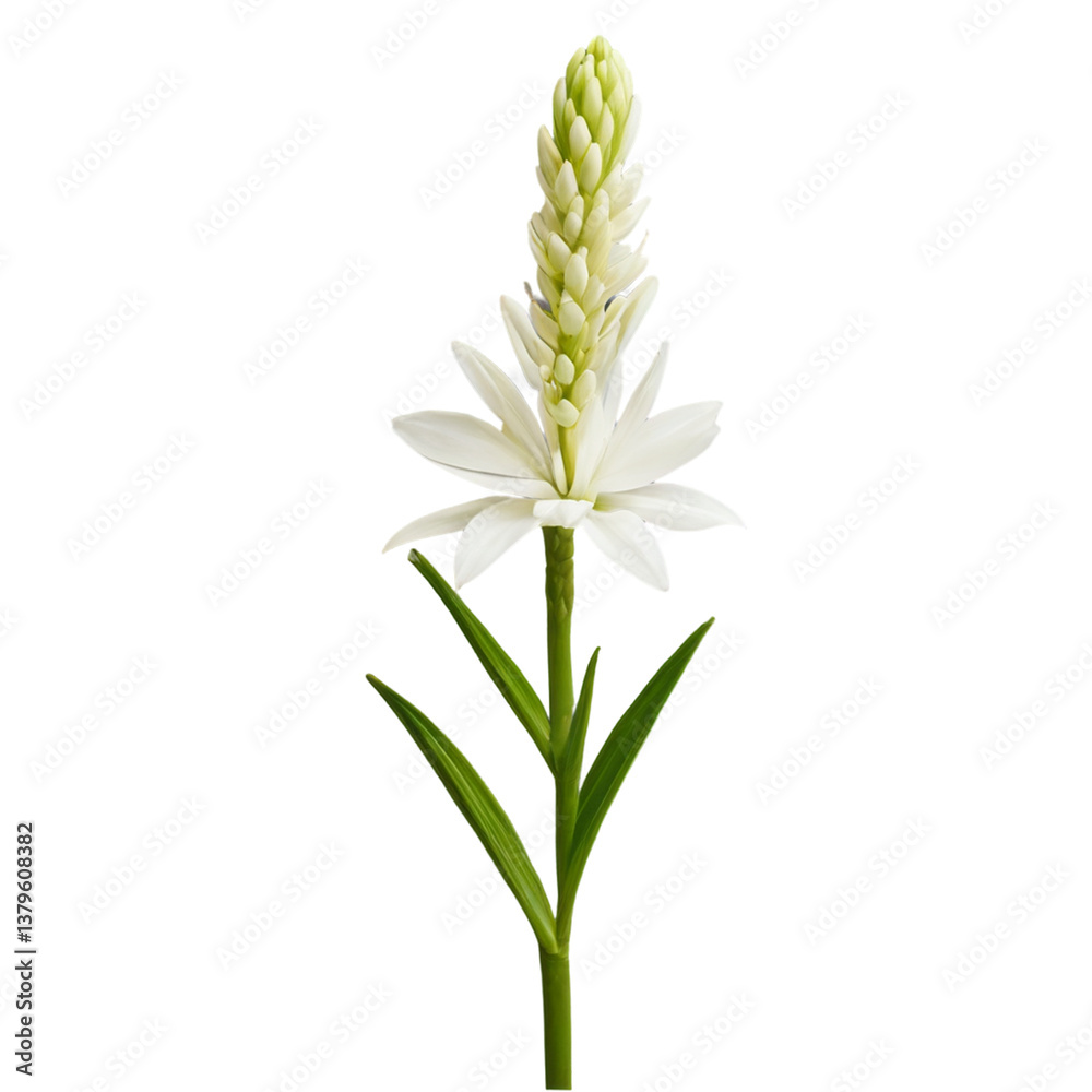 Fototapeta premium white flower isolated on white background