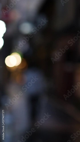 Wallpaper Mural Blurred Lights in Urban Nightlife Torontodigital.ca