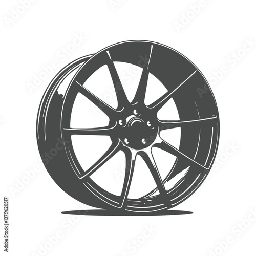wheel of the car vector 